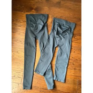 Blanqi Maternity Leggings Womens Size Small LOT OF 2 Seamless CROP/FULL LENGTH